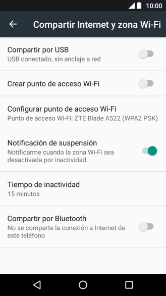 Pulsa Configurar punto de acceso Wi-Fi. Pulsa Configurar punto de acceso Wi-Fi.