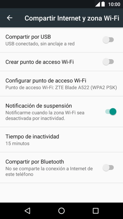 Pulsa Configurar punto de acceso Wi-Fi. Pulsa Configurar punto de acceso Wi-Fi.