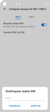 Introduce tu código PIN y pulsa ACEPTAR. Introduce tu código PIN y pulsa ACEPTAR.