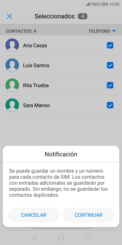 Pulsa CONTINUAR. Pulsa CONTINUAR.