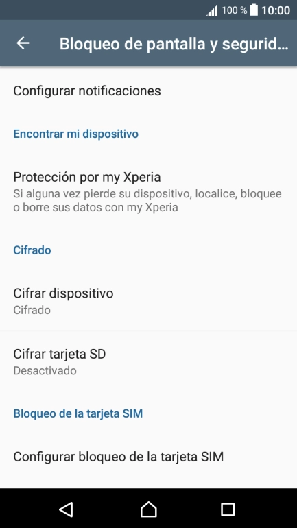 Pulsa Configurar bloqueo de la tarjeta SIM. Pulsa Configurar bloqueo de la tarjeta SIM.