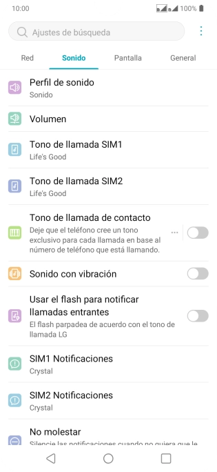 Pulsa Tono de llamada ‹SIM›. Pulsa Tono de llamada ‹SIM›.