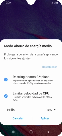 Pulsa los ajustes deseados. Pulsa los ajustes deseados.