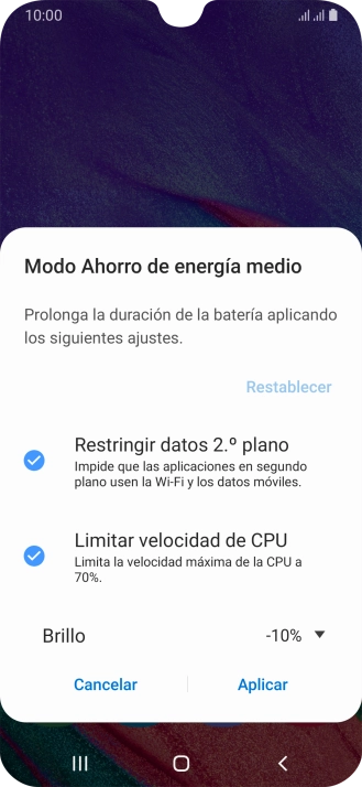 Pulsa los ajustes deseados. Pulsa los ajustes deseados.