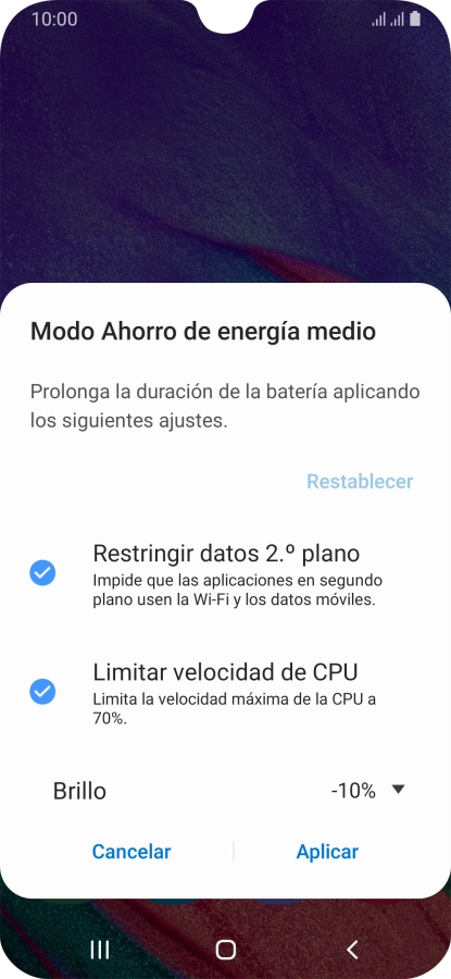 Pulsa los ajustes deseados. Pulsa los ajustes deseados.