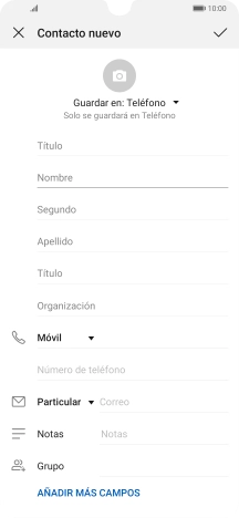Pulsa Nombre e introduce el nombre deseado. Pulsa Nombre e introduce el nombre deseado.
