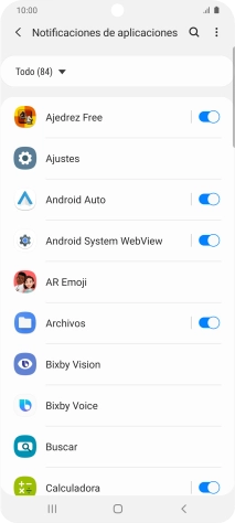Pulsa el indicador junto a las apps deseadas para activar o desactivar la función. Pulsa el indicador junto a las apps deseadas para activar o desactivar la función.