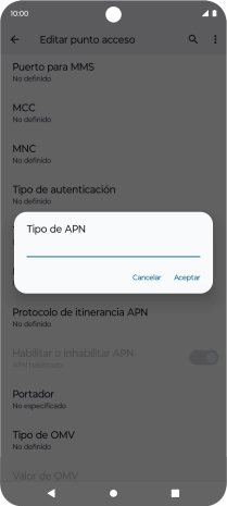 Introduce default y pulsa Aceptar. Introduce default y pulsa Aceptar.