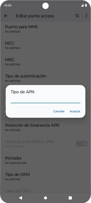 Introduce default y pulsa Aceptar. Introduce default y pulsa Aceptar.
