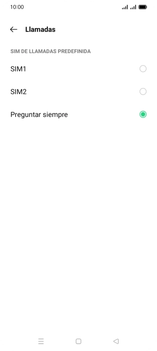 Pulsa el ajuste deseado. Pulsa el ajuste deseado.