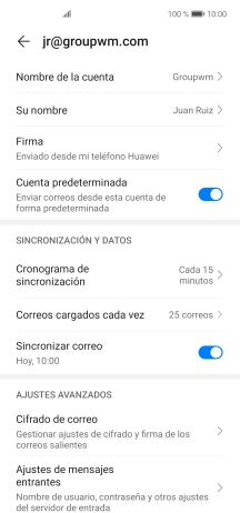 Pulsa Nombre de la cuenta. Pulsa Nombre de la cuenta.