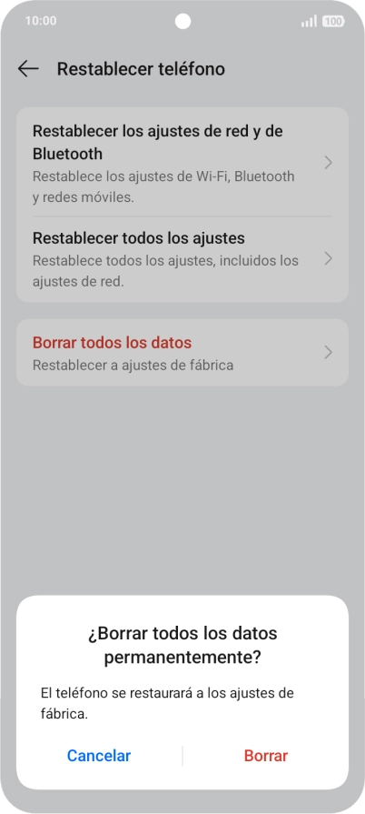 Pulsa Borrar. Pulsa Borrar.