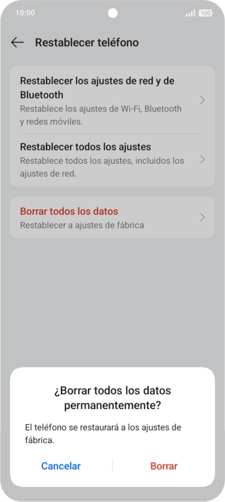 Pulsa Borrar. Pulsa Borrar.