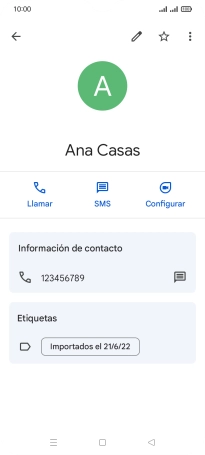 Pulsa el número de teléfono deseado. Pulsa el número de teléfono deseado.