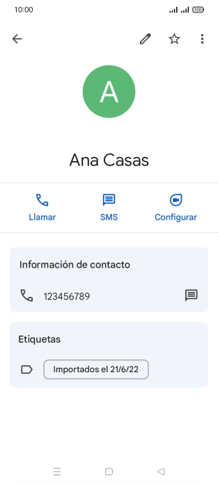 Pulsa el número de teléfono deseado. Pulsa el número de teléfono deseado.
