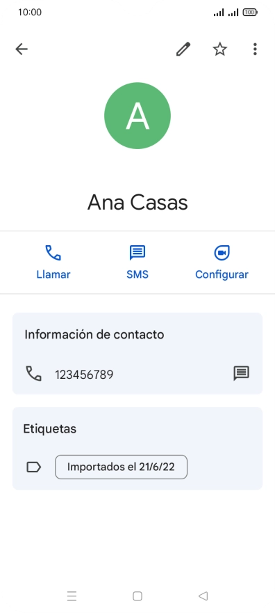 Pulsa el número de teléfono deseado. Pulsa el número de teléfono deseado.