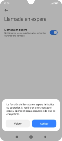 Si activas la función, pulsa Activar. Si activas la función, pulsa Activar.