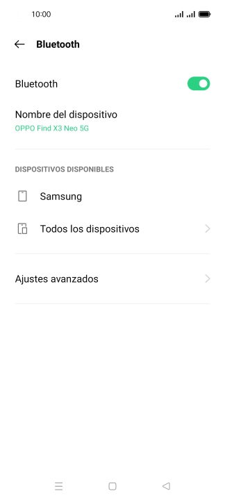 Pulsa el dispositivo Bluetooth deseado y sigue las indicaciones de la pantalla para vincular el dispositivo al teléfono. Pulsa el dispositivo Bluetooth deseado y sigue las indicaciones de la pantalla para vincular el dispositivo al teléfono.