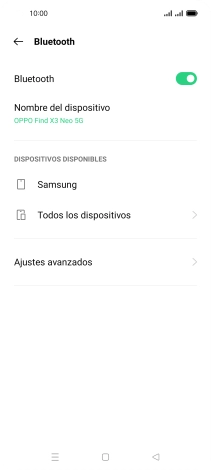 Pulsa el dispositivo Bluetooth deseado y sigue las indicaciones de la pantalla para vincular el dispositivo al teléfono. Pulsa el dispositivo Bluetooth deseado y sigue las indicaciones de la pantalla para vincular el dispositivo al teléfono.
