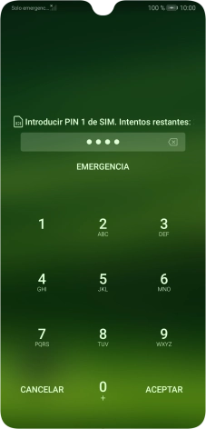 Si lo solicita el teléfono, introduce el código PIN y pulsa ACEPTAR. Si lo solicita el teléfono, introduce el código PIN y pulsa ACEPTAR.