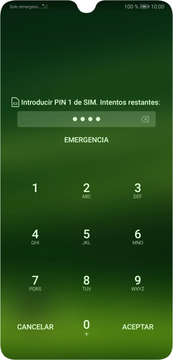 Si lo solicita el teléfono, introduce el código PIN y pulsa ACEPTAR. Si lo solicita el teléfono, introduce el código PIN y pulsa ACEPTAR.