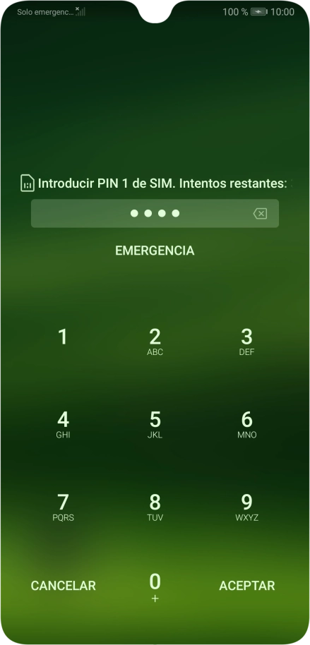 Si lo solicita el teléfono, introduce el código PIN y pulsa ACEPTAR. Si lo solicita el teléfono, introduce el código PIN y pulsa ACEPTAR.