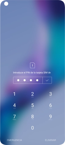 Si lo solicita el teléfono, introduce el código PIN y pulsa el icono de aceptar. Si lo solicita el teléfono, introduce el código PIN y pulsa el icono de aceptar.