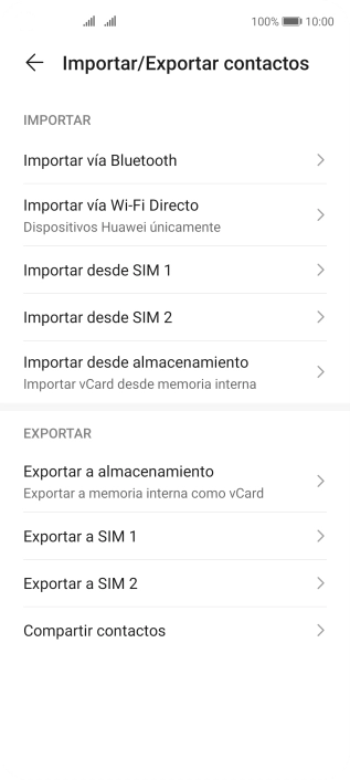 Pulsa Importar desde ‹SIM›. Pulsa Importar desde ‹SIM›.