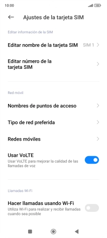 Pulsa Nombres de puntos de acceso. Pulsa Nombres de puntos de acceso.