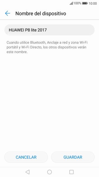 Introduce el nombre deseado de la conexión wifi y pulsa GUARDAR. Introduce el nombre deseado de la conexión wifi y pulsa GUARDAR.