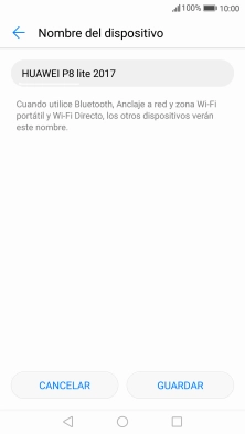 Introduce el nombre deseado de la conexión wifi y pulsa GUARDAR. Introduce el nombre deseado de la conexión wifi y pulsa GUARDAR.