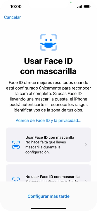 Pulsa Configurar más tarde. Pulsa Configurar más tarde.