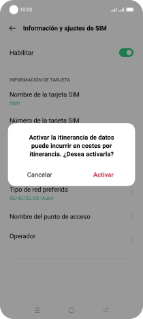Si activas la función, pulsa Activar. Si activas la función, pulsa Activar.