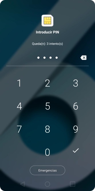 Si lo solicita el teléfono, introduce el código PIN y pulsa el icono de aceptar. Si lo solicita el teléfono, introduce el código PIN y pulsa el icono de aceptar.