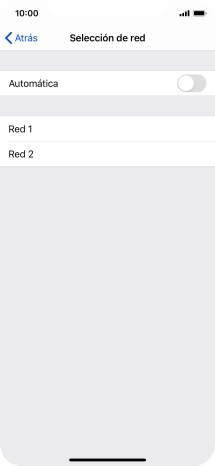 Si desactivas la función, pulsa la red deseada. Si desactivas la función, pulsa la red deseada.