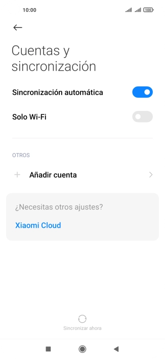 Pulsa Añadir cuenta. Pulsa Añadir cuenta.