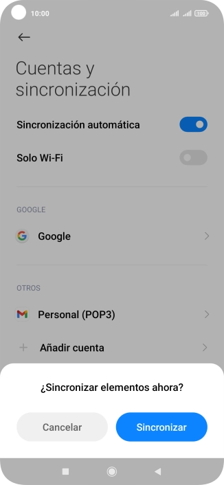 Si activas la función, pulsa Sincronizar. Si activas la función, pulsa Sincronizar.