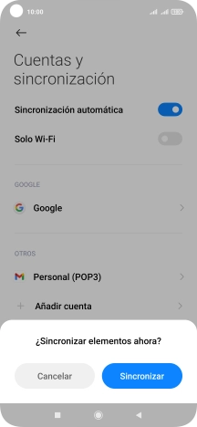 Si activas la función, pulsa Sincronizar. Si activas la función, pulsa Sincronizar.