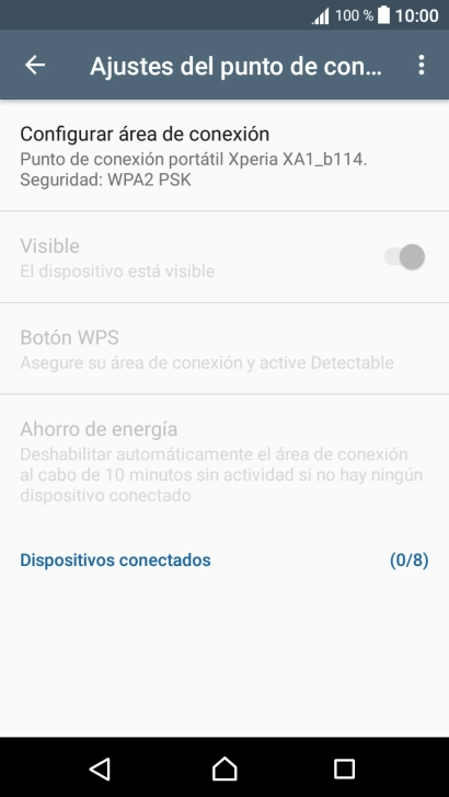 Pulsa Configurar área de conexión. Pulsa Configurar área de conexión.
