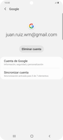 Pulsa Sincronizar cuenta. Pulsa Sincronizar cuenta.