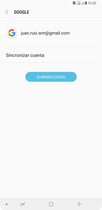 Pulsa Sincronizar cuenta. Pulsa Sincronizar cuenta.