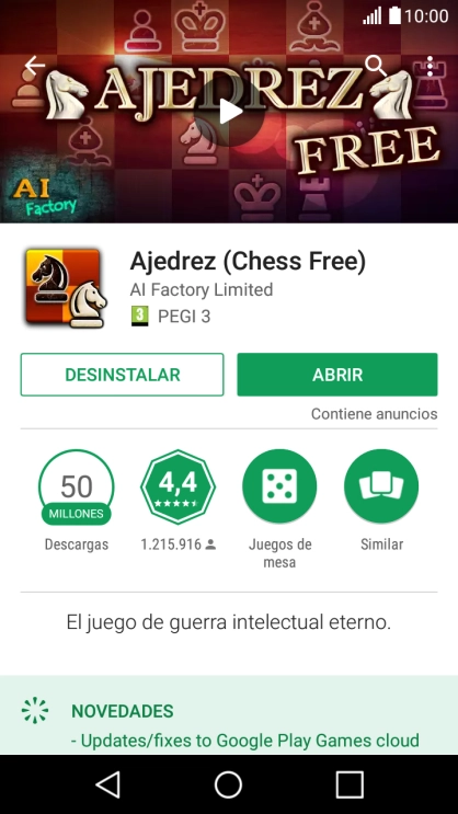 Pulsa DESINSTALAR. Pulsa DESINSTALAR.