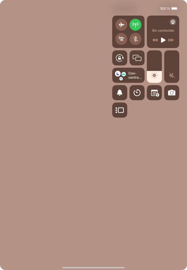 Pulsa el icono de modo de avión para activar o desactivar la función. Pulsa el icono de modo de avión para activar o desactivar la función.