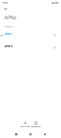Pulsa la conexión de datos deseada para activarla. Pulsa la conexión de datos deseada para activarla.