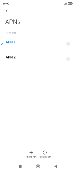 Pulsa la conexión de datos deseada para activarla. Pulsa la conexión de datos deseada para activarla.