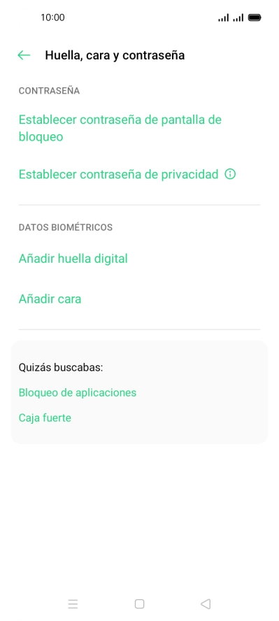 Pulsa Añadir huella digital. Pulsa Añadir huella digital.