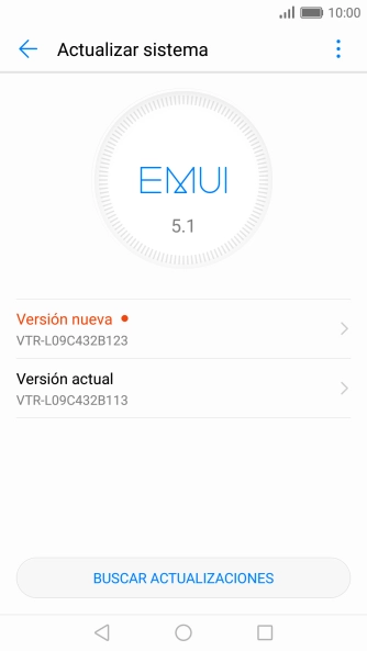 Pulsa BUSCAR ACTUALIZACIONES. Si hay una versión de software nueva disponible, aparecerá ahora en la pantalla. Sigue las indicaciones de la pantalla para actualizar el software del teléfono. Pulsa BUSCAR ACTUALIZACIONES. Si hay una versión de software nueva disponible, aparecerá ahora en la pantalla. Sigue las indicaciones de la pantalla para actualizar el software del teléfono.