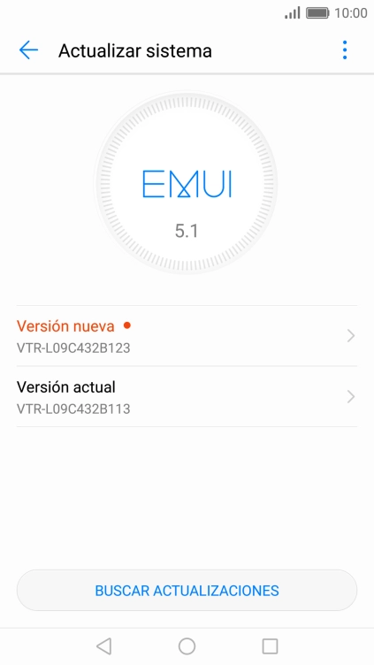 Pulsa BUSCAR ACTUALIZACIONES. Si hay una versión de software nueva disponible, aparecerá ahora en la pantalla. Sigue las indicaciones de la pantalla para actualizar el software del teléfono. Pulsa BUSCAR ACTUALIZACIONES. Si hay una versión de software nueva disponible, aparecerá ahora en la pantalla. Sigue las indicaciones de la pantalla para actualizar el software del teléfono.