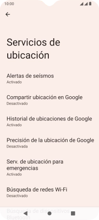Pulsa Precisión de la ubicación de Google. Pulsa Precisión de la ubicación de Google.