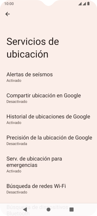 Pulsa Precisión de la ubicación de Google. Pulsa Precisión de la ubicación de Google.